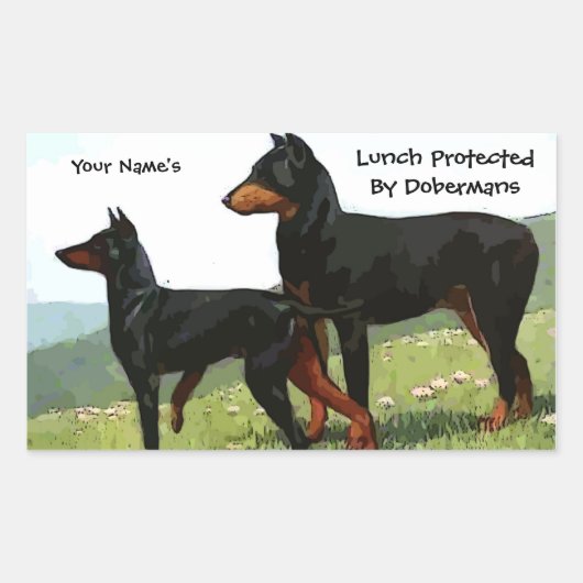 Doberman Lunch Protector Stickers (Voorkant)