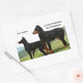 Doberman Lunch Protector Stickers (Envelop)