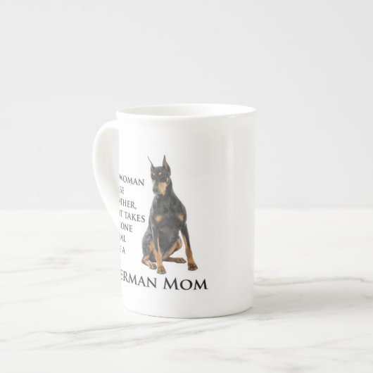 Doberman Ma Bone China Mok (Links)