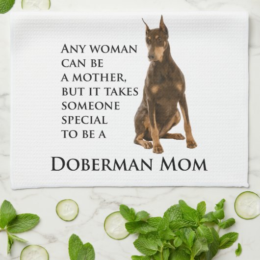 Doberman Ma Kitchen Towel Theedoek (Gevouwen)