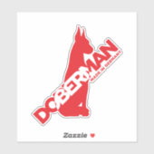 Doberman Made in Duitsland Sticker (Vel)
