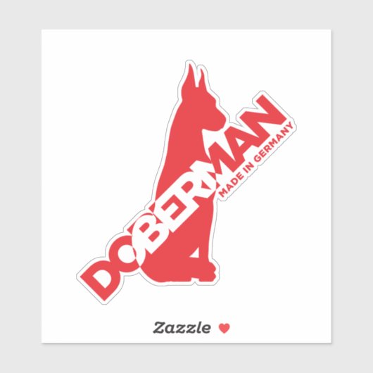 Doberman Made in Duitsland Sticker (Vel)