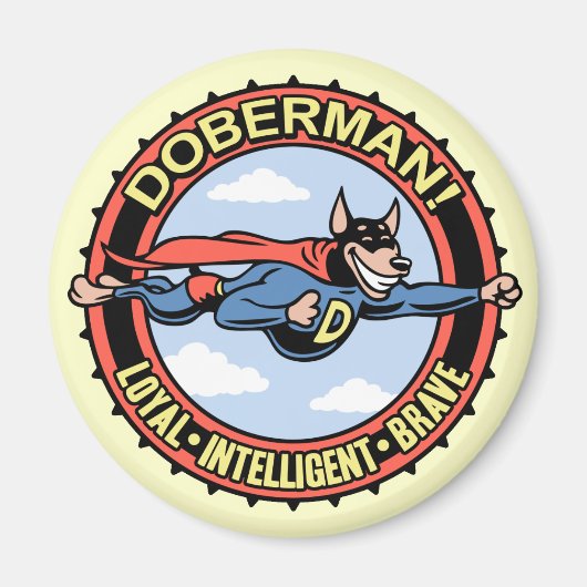 Doberman. Magneet (Voorkant)