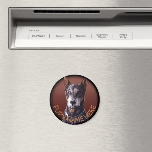 Doberman Magnets Custom Doberman Fridge Magnets Magneet (Insitu (Vaatwasser))