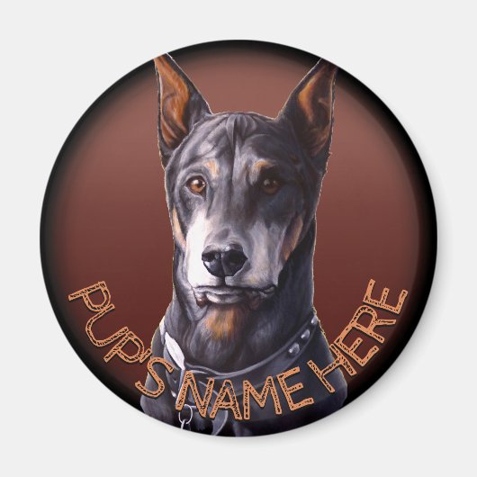 Doberman Magnets Custom Doberman Fridge Magnets Magneet (Voorkant)