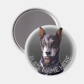 Doberman Magnets Personalized Dog Fridge Magnet (Voorkant / Achterkant)
