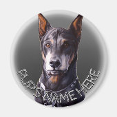 Doberman Magnets Personalized Dog Fridge Magnet (Voorkant)