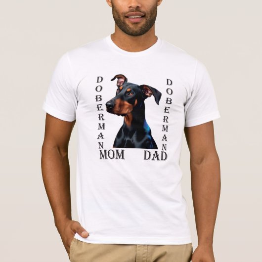 Doberman Mam Pap T-shirt (Voorkant)