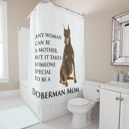 Doberman Mam Shower Curtain Douchegordijn