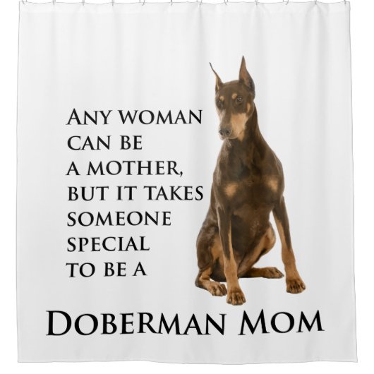 Doberman Mam Shower Curtain Douchegordijn (Voorkant)