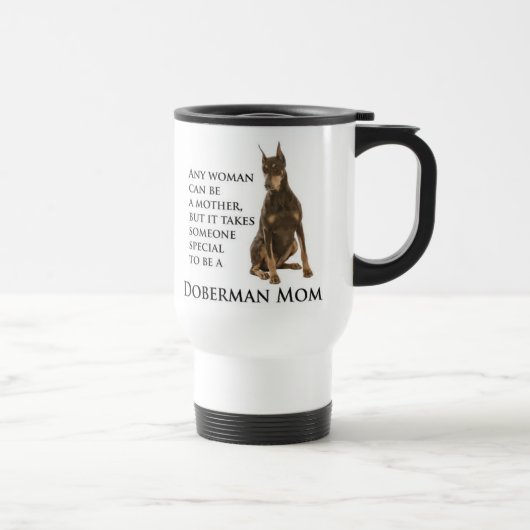 Doberman Mam Travel Mug Reisbeker (Rechts)