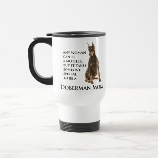 Doberman Mam Travel Mug Reisbeker (Links)