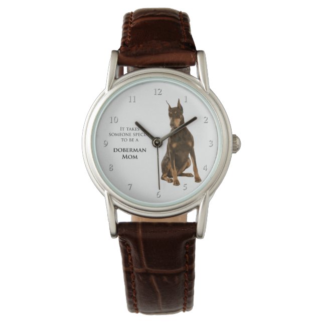 Doberman Mam Watch Horloge (Voorkant)