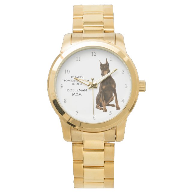 Doberman Mam Watch Horloge (Voorkant)