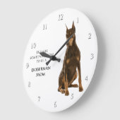 Doberman Mama Clock Grote Klok (Hoek)