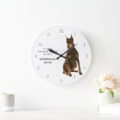 Doberman Mama Clock Grote Klok (Huis)