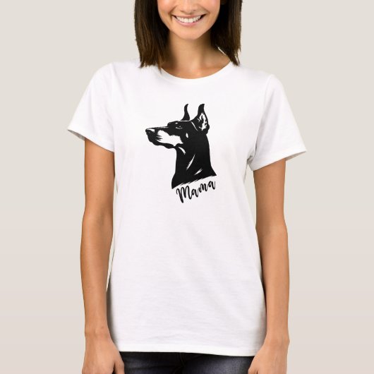 Doberman Mama, Dobe Mom T-shirt (Voorkant)