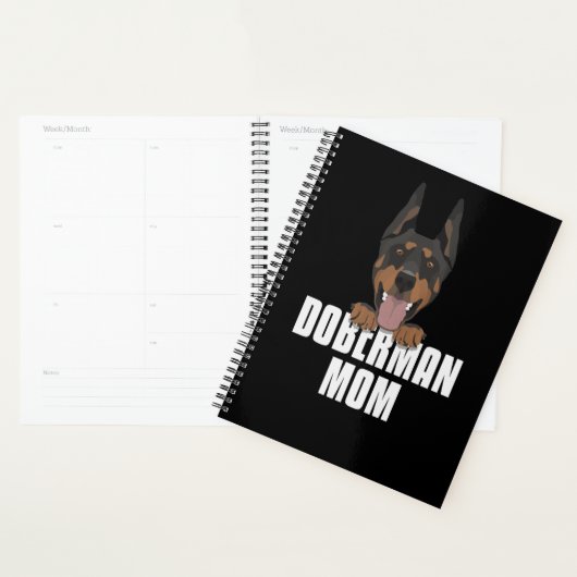 Doberman mama, Dog mama Planner (Display)