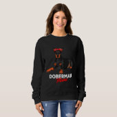 Doberman Mama Funny Dobie Dog mam Cute Trui (Voorkant volledig)