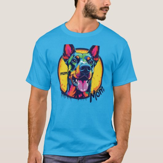 Doberman mama t-shirt (Voorkant)