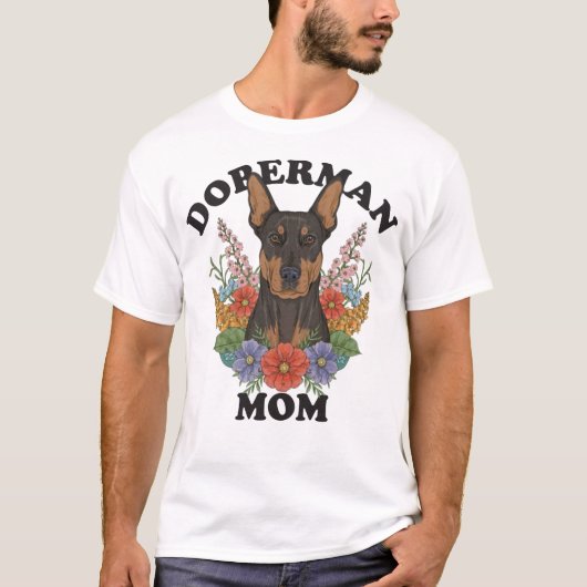 Doberman mama t-shirt (Voorkant)