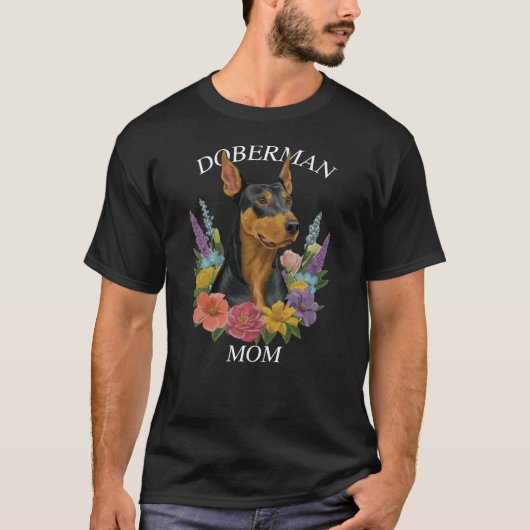 Doberman mama t-shirt (Voorkant)