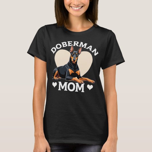 Doberman mama t-shirt (Voorkant)