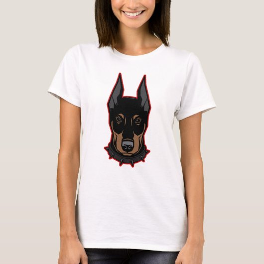 Doberman Mascot Unisex T-shirt (Voorkant)