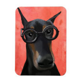 Doberman met bril magneet (Verticaal)