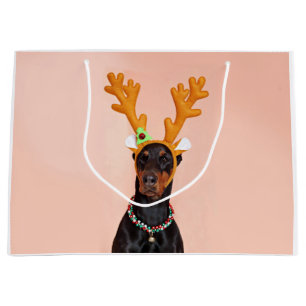 Doberman met Horns van een Deer Groot Cadeauzakje