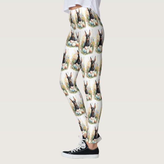 Doberman met paaseieren leggings (Links)