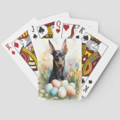 Doberman met paaseieren pokerkaarten (Achterkant)