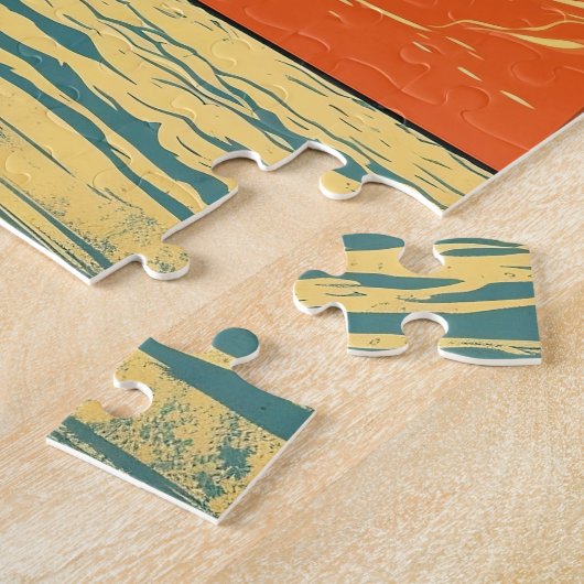 Doberman met zonnebril op een tropisch strand legpuzzel (Zijkant)