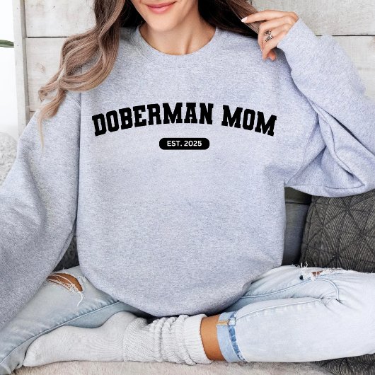 DOBERMAN MOM Dog Mum Custom Geboortejaar Trui
