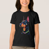 Doberman Mom Real Tri-Blend Shirt (Voorkant)