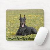 Doberman mousepad black muismat (Met muis)