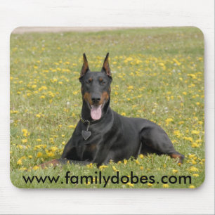 Doberman mousepad black muismat