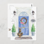 Doberman Moving Announcement Briefkaart (Voorkant / Achterkant)