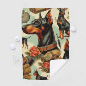 Doberman naadloos schilderen Golfhanddoek (Insitu)