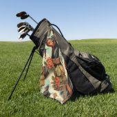 Doberman naadloos schilderen Golfhanddoek (Groen)