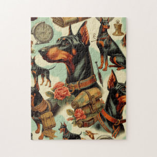 Doberman naadloos schilderen Legpuzzel