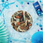  Doberman naadloos schilderen Papieren Bordje (Feest)