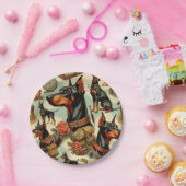  Doberman naadloos schilderen Papieren Bordje (Feest)