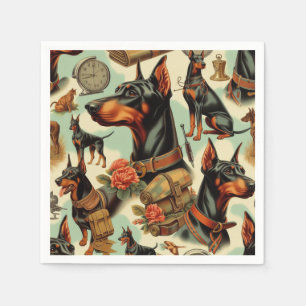 Doberman naadloos schilderen Servet
