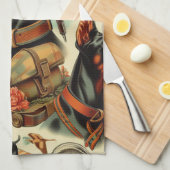  Doberman naadloos schilderen Theedoek (Quarter Fold)