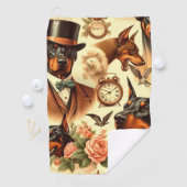  Doberman naadloze illustratie Golfhanddoek (Insitu)