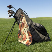  Doberman naadloze illustratie Golfhanddoek (Groen)