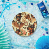 Doberman naadloze illustratie Papieren Bordje (Feest)