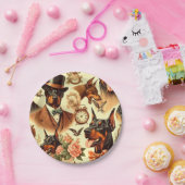 Doberman naadloze illustratie Papieren Bordje (Feest)