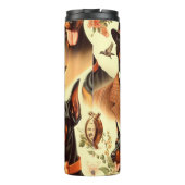 Doberman naadloze illustratie Thermosbeker (Achterkant)
